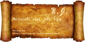 Molcsányi Júlia névjegykártya