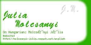 julia molcsanyi business card